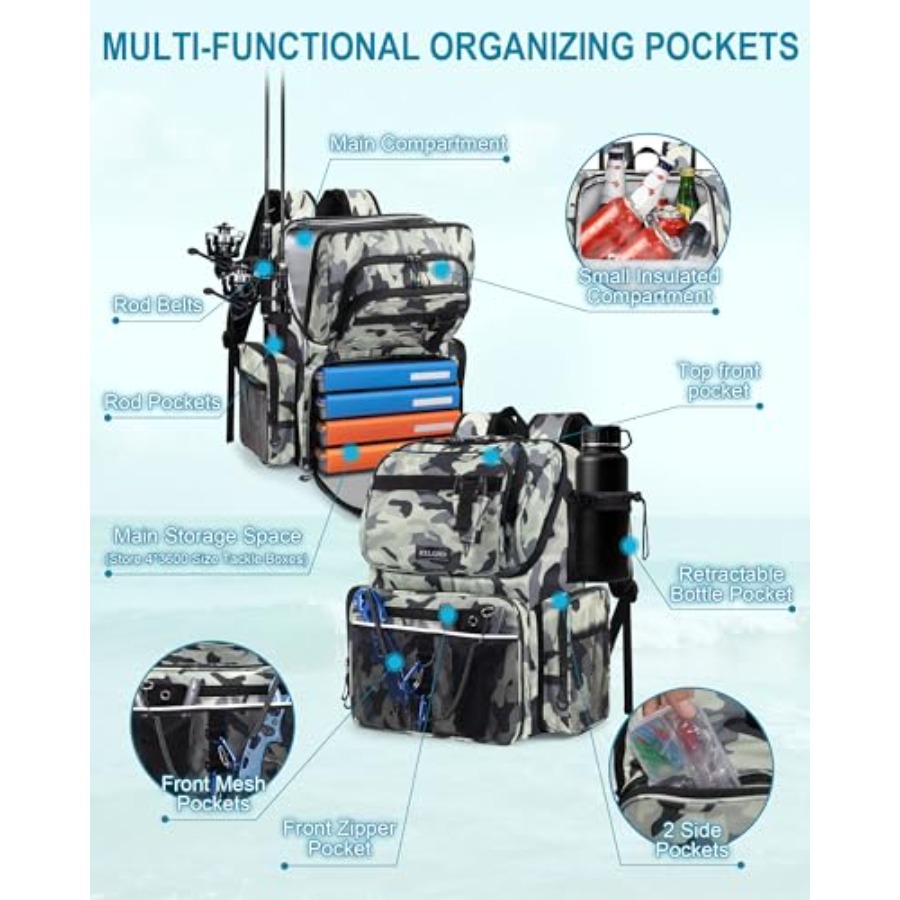 Fishing Backpack with Rod Hold - Fishing Rod Holder 리뷰 및 가격