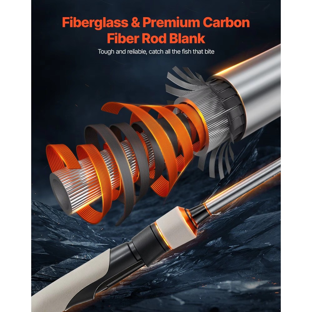 Carbon Fiber Bass Fishing Pole - Fishing Rod Combo 리뷰 및 가격