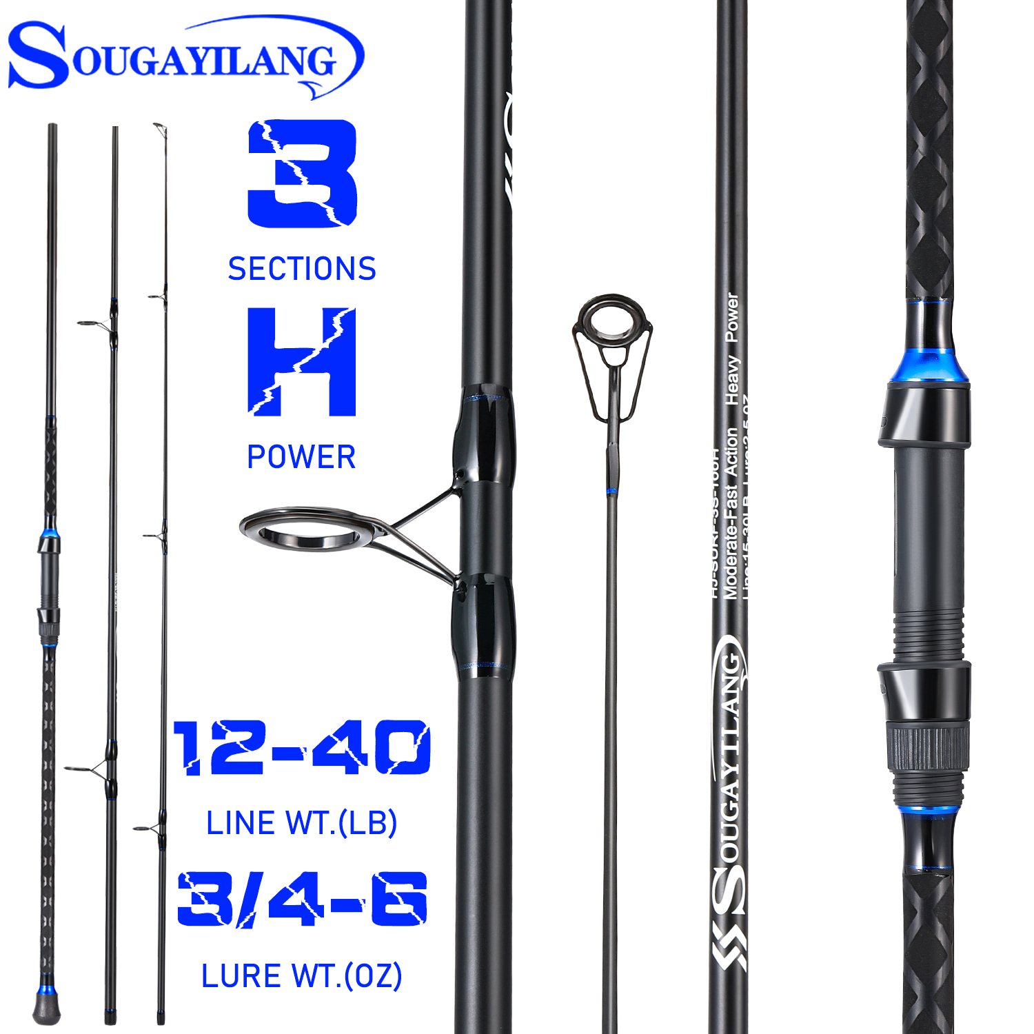 Sougayilang 3sections Spinning - Fishing Rod Surf 리뷰 및 가격