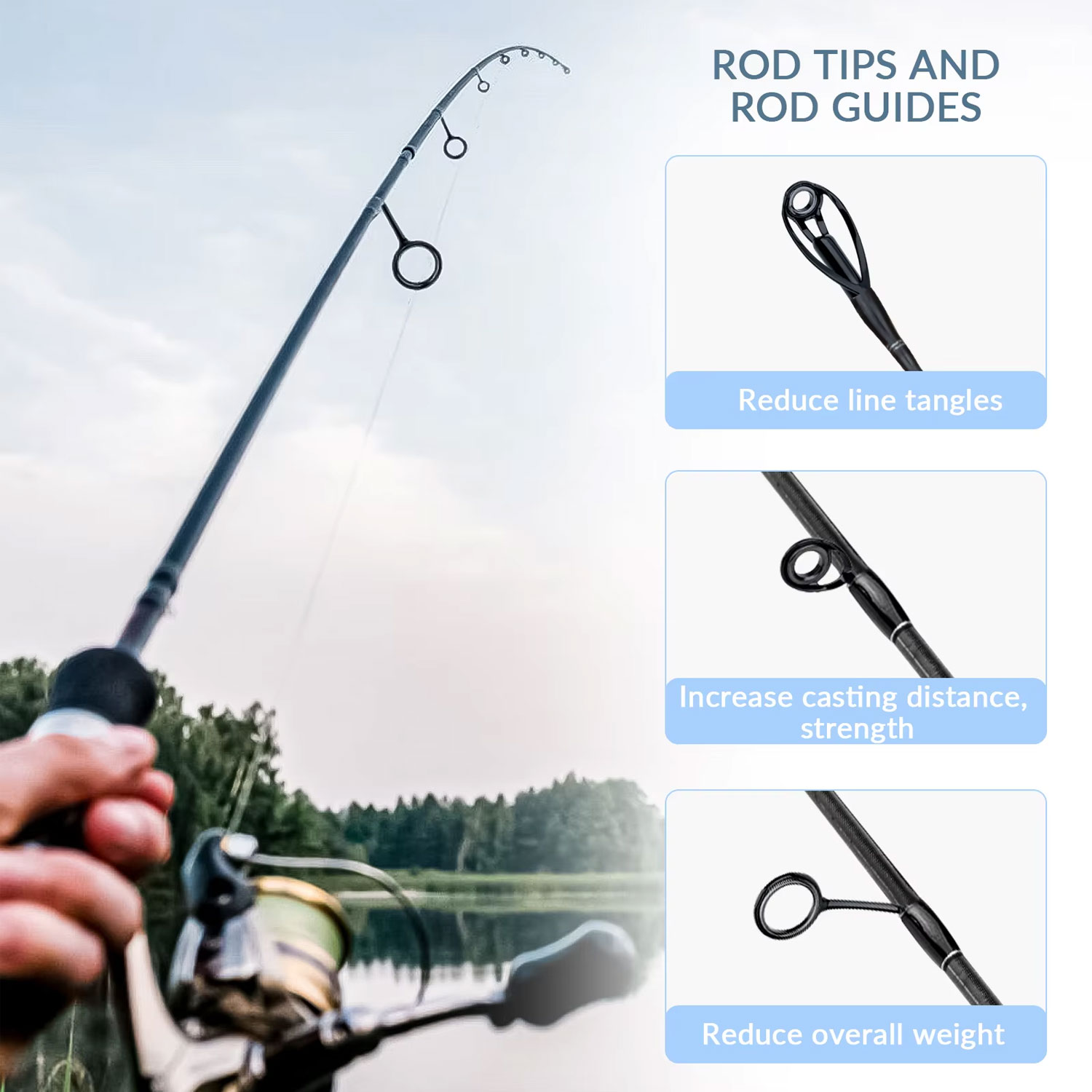 40pcs Colorful Fishing Rod Gui - Fishing Rod Tip Replacement 리뷰 및 가격